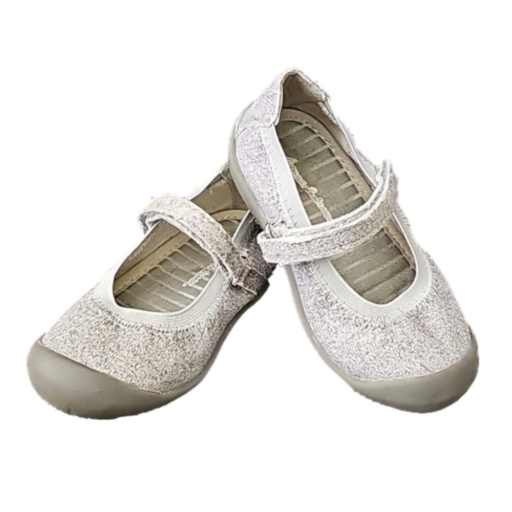 HANNA ANDERSSON Maya Mary Janes Silver Glitter 6 Toddler